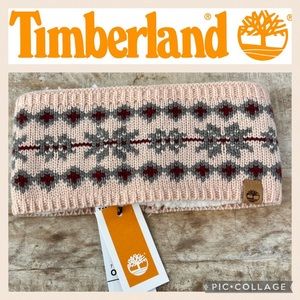 Timberland Fair Isle Fleece Lined Headband {Pink/Grey/Maroon} OS NWT
